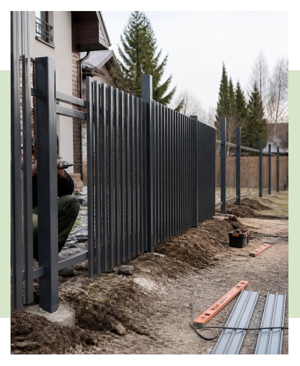 Установка забора из евроштакетника под ключ в Армавире